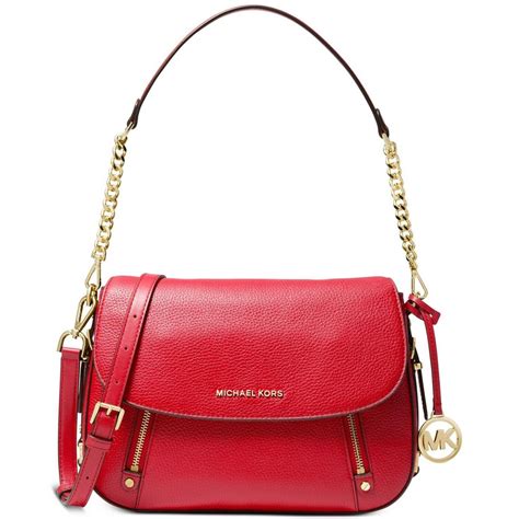 michael kors bright red handbag|Michael Kors red shoulder bag.